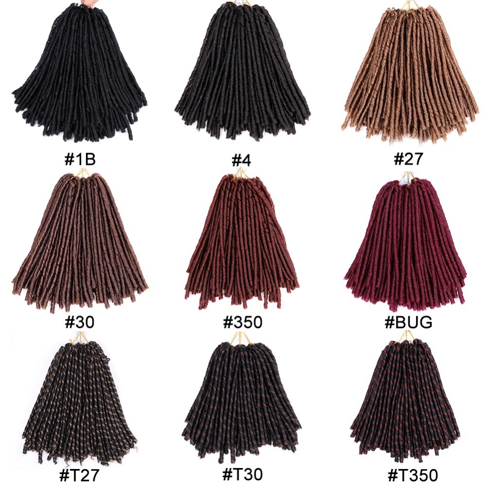 Glamo 14‘’soft locs crochet 70g/pc braids expressions braiding hair faux locs crochet hair jamaican bounce synthetic extensions