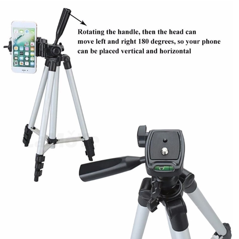 Support en aluminium projecteur poids léger caméra trépied support pour SmartPhone Canons avec support 50 cm-130 cm Flexible Portabl
