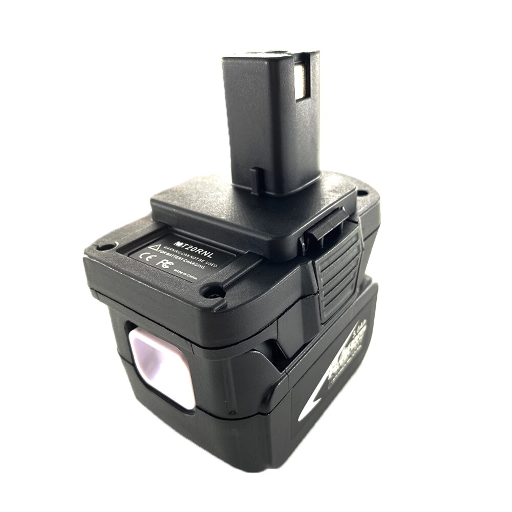Adaptador de batería Convertidor para Makita 18V LXT BL1860/BL1850/BL1840/BL1830/BL1820/BL1815 interruptor a batería de iones de litio Ryobi
