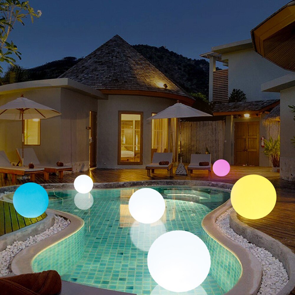 16 Color Floating Pool Lights Changing RGB LED Ball Lights IP67 Waterproof 20cm 15cm 12cm Tub Night Lights Pool Toys