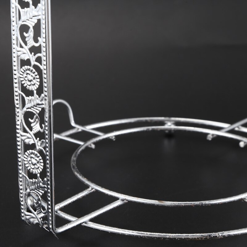 Verzilverde koffiekopjes kookplaat kopjes afdruiprek kan de meeste 6 kopjes en schotels ophangen metalen standaard houder