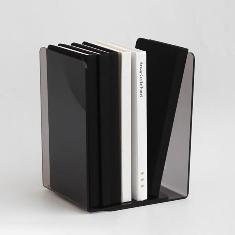 Matte White Acrylic File Holder Clear Office Desk Book Organizer Holder Home Office School Desk Organizer Racks