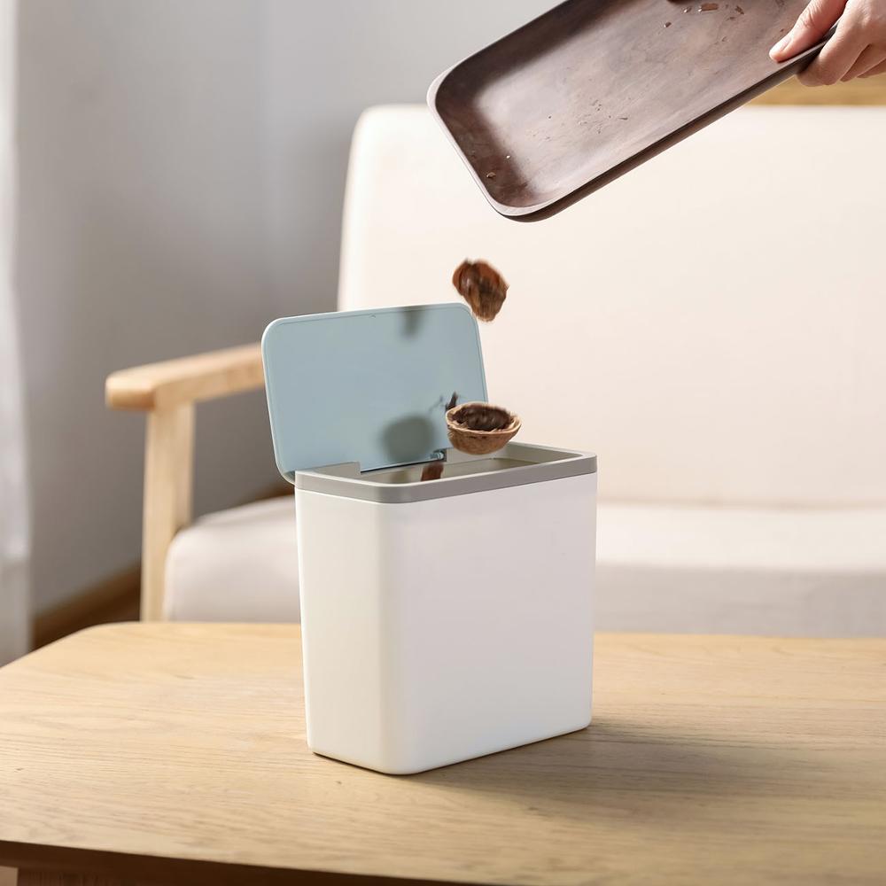 Mini poubelle de bureau Simple avec couvercle | Poubelle avec couvercle, poubelle corbeille à papier, maison