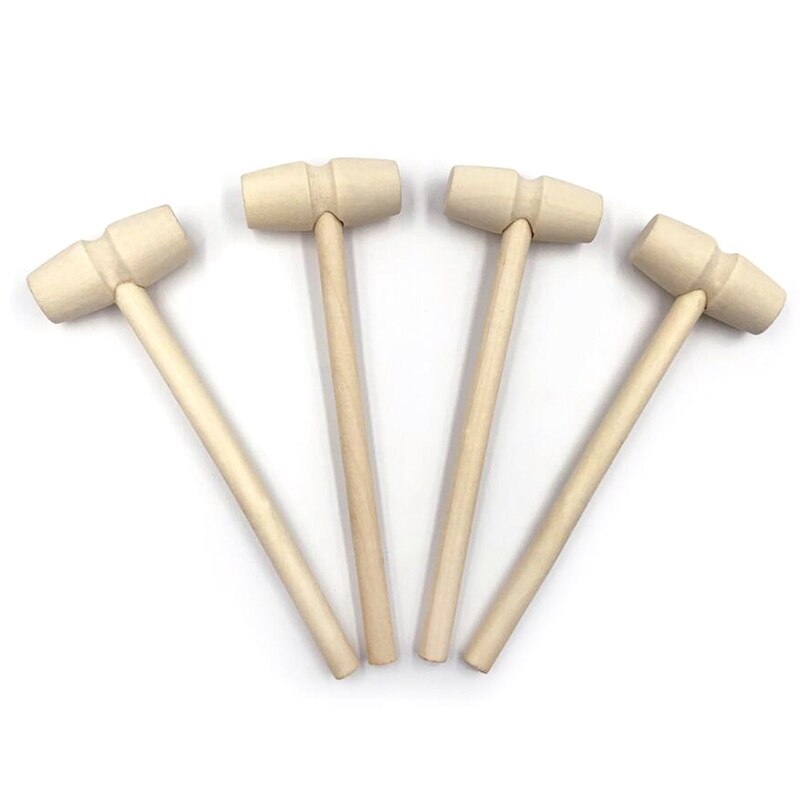 50 Pieces Small Wood Hammer Wooden Mallet Hammer for DIY Woodworking Household Multi Hand Tool