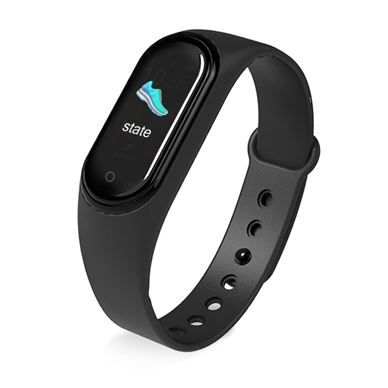 M5 relógio inteligente fitnesstracker, chamadas, música, jogar, pulseira inteligente, monitor de pressão arterial, frequência cardíaca, pulseira inteligente: Black--M5
