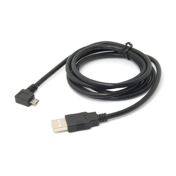 Cy Kabel 90 Graden Links Schuine Micro Usb Male Naar Usb 2.0 Data Charge Kabel Voor Mobiele Telefoon &amp; Tablet 1.5M