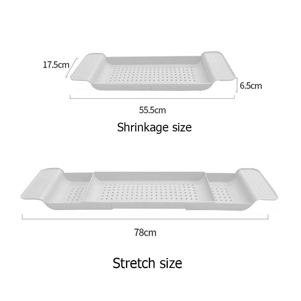 Drain Telescopic Bathtub Rack, Bathroom, Plastic Bath Basin Rack, Bathtub Tray, Kitchen Sink, Bath And Storage Rack