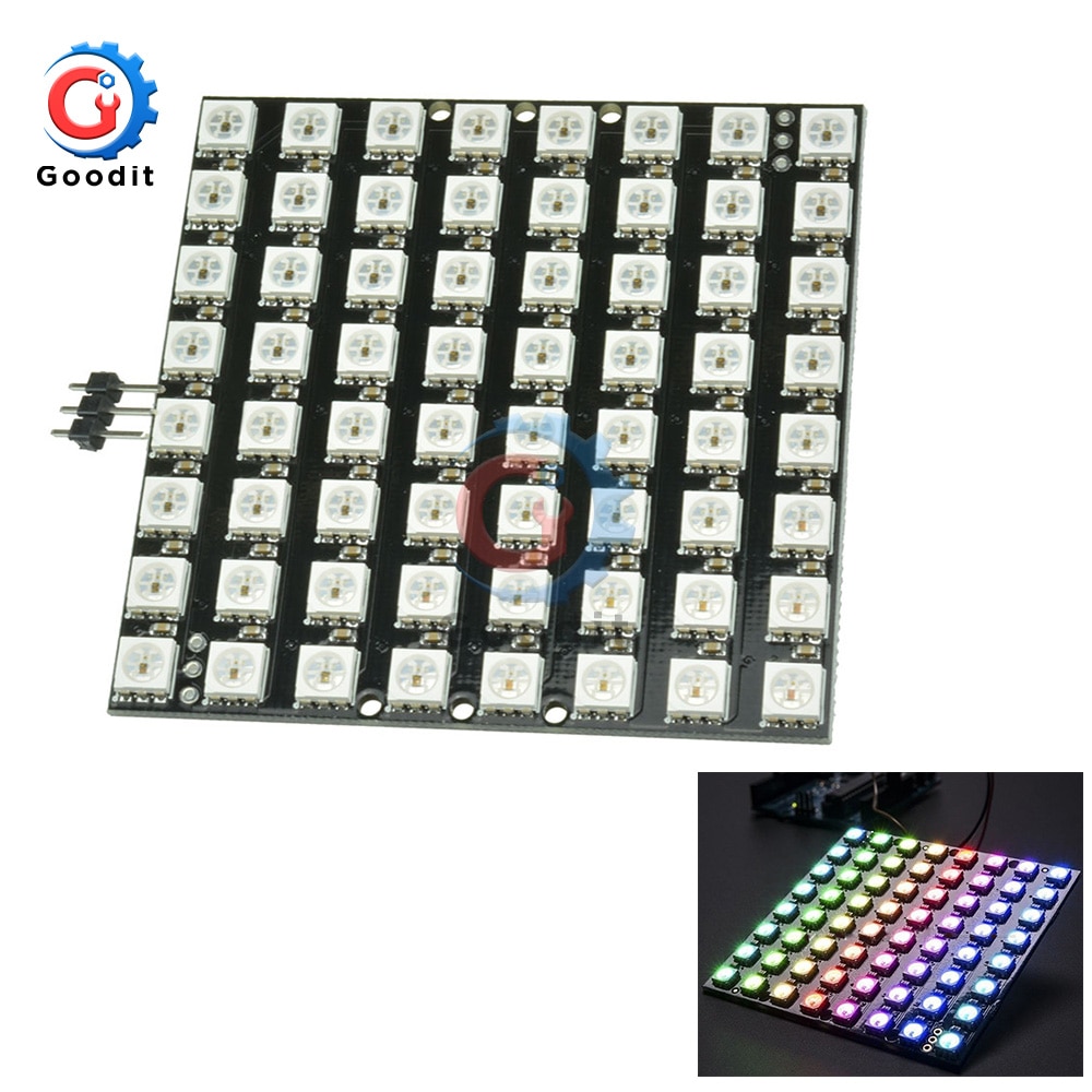 WS2812B WS2812 LED Ring Lamp Panel Light 5050 RGB 8x5 / 8x8 Bit LED Matrix 40 Bits 64 Bits Full Color 5050 RGB LED Lights