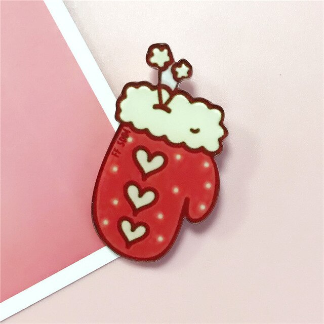 Kerst Badges Leuke Sok Elanden Snoep Broche Acryl Pin Badges Pictogrammen Op De Rugzak Medaille Decoratie Badge Voor Kleding: G