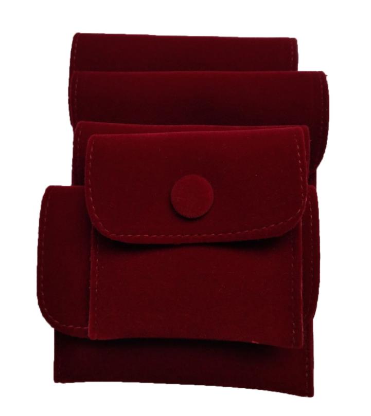 Busta del Sacchetto di velluto Gioielli con Chiusura A Scatto di Archiviazione Portatile Lanugine Morbida di Velluto Flanella Sacchetto del Regalo Della Collana Del Braccialetto