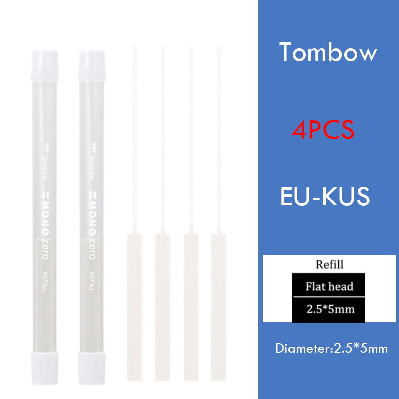 Tombow MONO Zero Pen Push Gumka Ołówek Guma ластик Japońskie artykuły papiernicze dla artystów Materiały dla uczniów Rysowanie Wymienny wkład: zielone światło