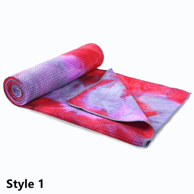 183*63cm skridsikker yogamåttedækselhåndklæde anti-glid mikrofiber yogamåttehåndklæder pilates tæpper fitness: Rød