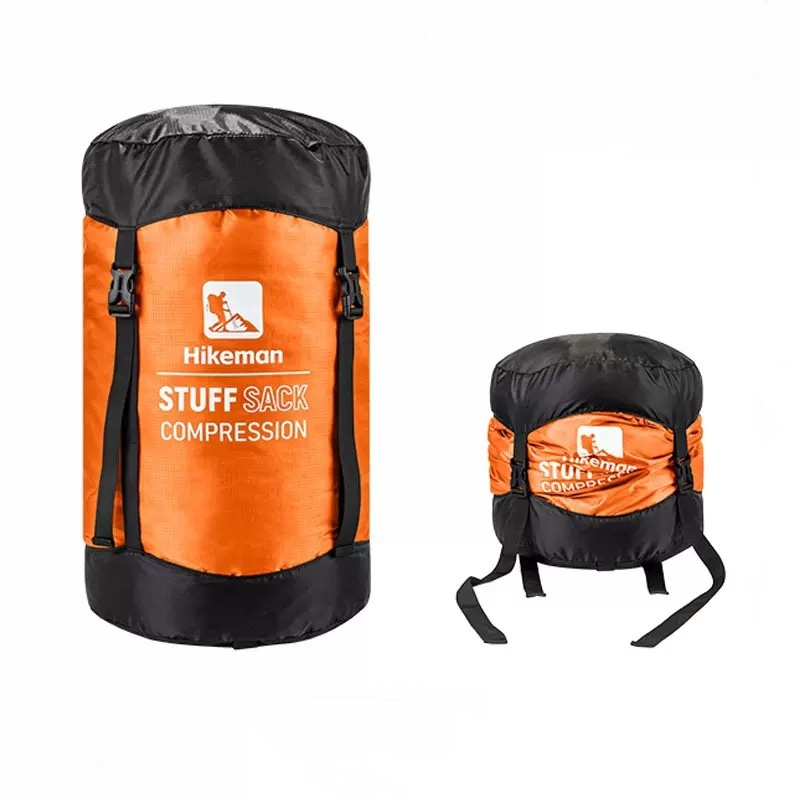 Utomhus sovsäck kompressionsväska camping resor kläder förvaringsväska stor kapacitet bärbar kompressionsförvaringsväska: Gul
