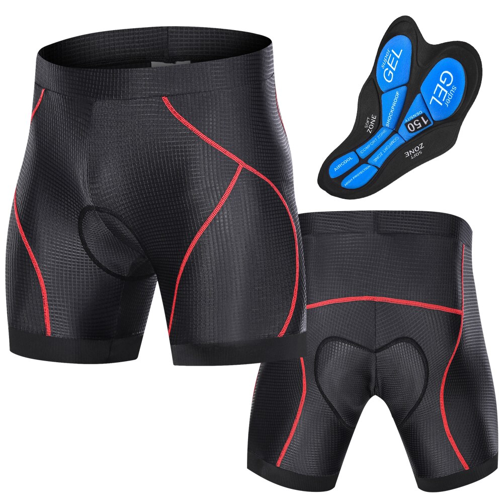 Pantalones cortos acolchados para ciclismo para hombre, ropa interior con relleno 3D, antideslizantes