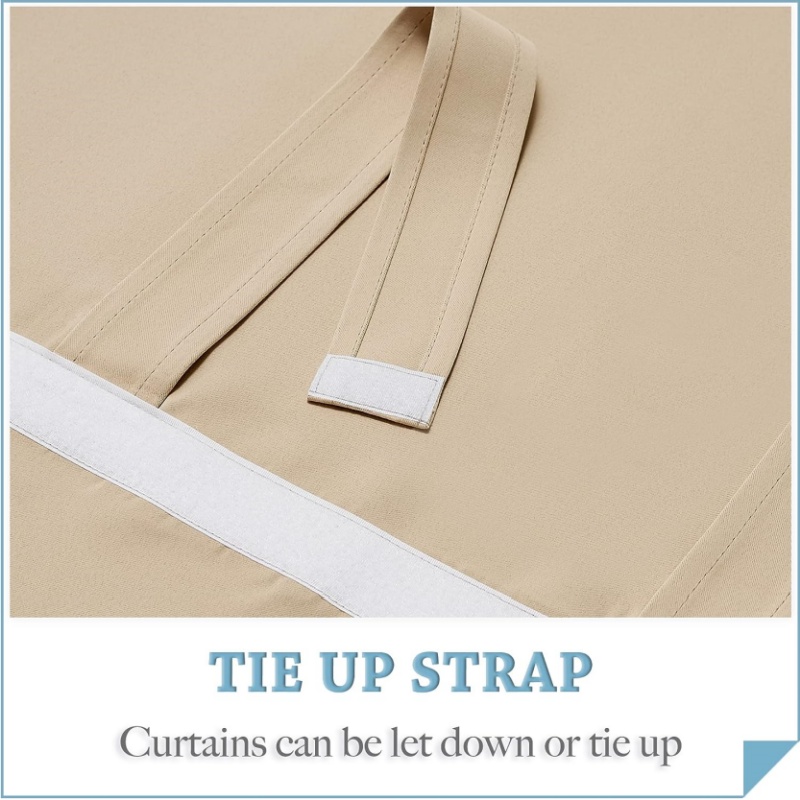 Door Curtains Blackout Self Stick Tie Up Shades Door Window Curtains Thermal Insulating Privacy Kitchen Living Room Curtains