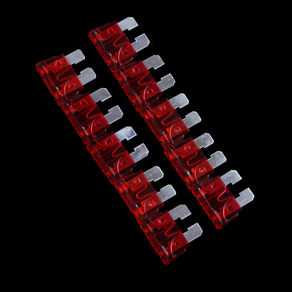 10Pcs Car Auto Medium Size Standaard Blade Fuse Box Plastic Box Assortiment met 1A/2A/3A /4A/5A/7.5A/10A/15A/20A/30A