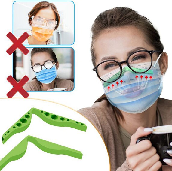Nose Bridge Prevent Glasses From Fogging Mask Holder Anti Fogging Glasses Extensile Silicone Nose Bridge Clip