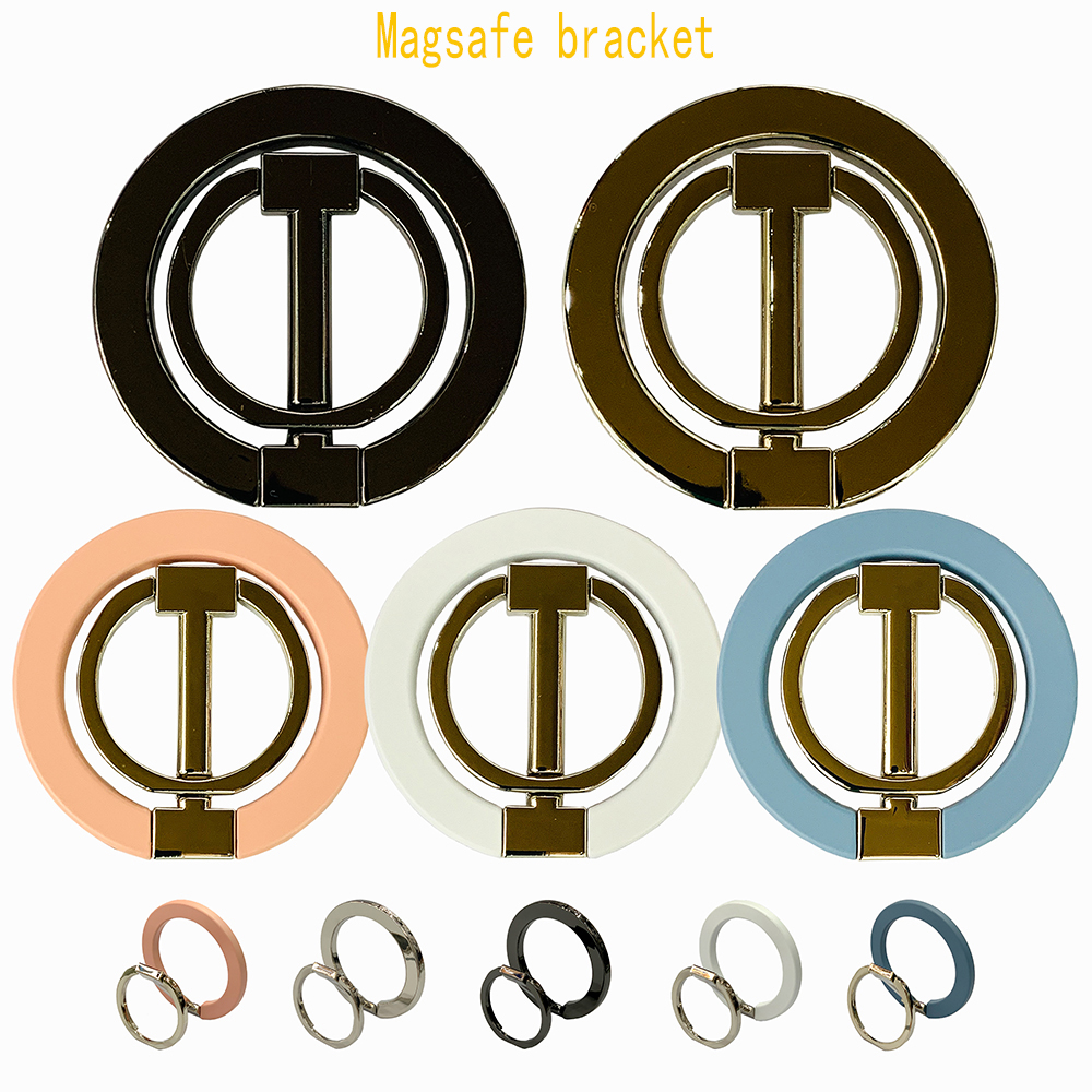 Magnesafe metalowy brokat w proszku silny magnetyczny uchwyt pierścieniowy ssący do uchwytu na telefon komórkowy z metalowym ładowaniem obrotowym 360 ° uniwersalny