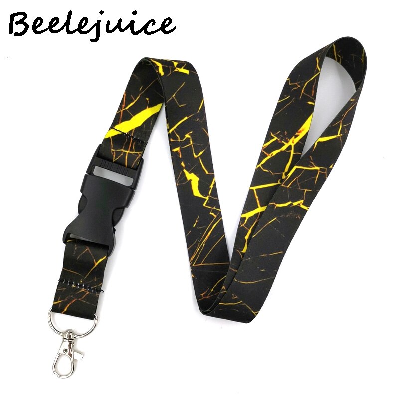 Marmer Patroon Nekriem Lanyard Sleutelhanger Mobiele Telefoon Strap Id Badge Houder Touw Sleutelhanger Accessoires Cadeau Omboordsels Linten: 1