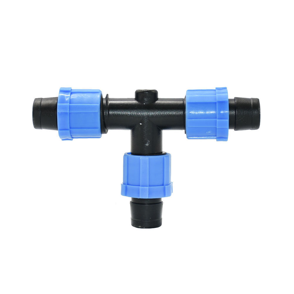 16mm Micro Irrigation Drip Tape Connectors Tee Repair Elbow End Plug Tap Fittings Locked Hose Joints Greenhouse Coupler