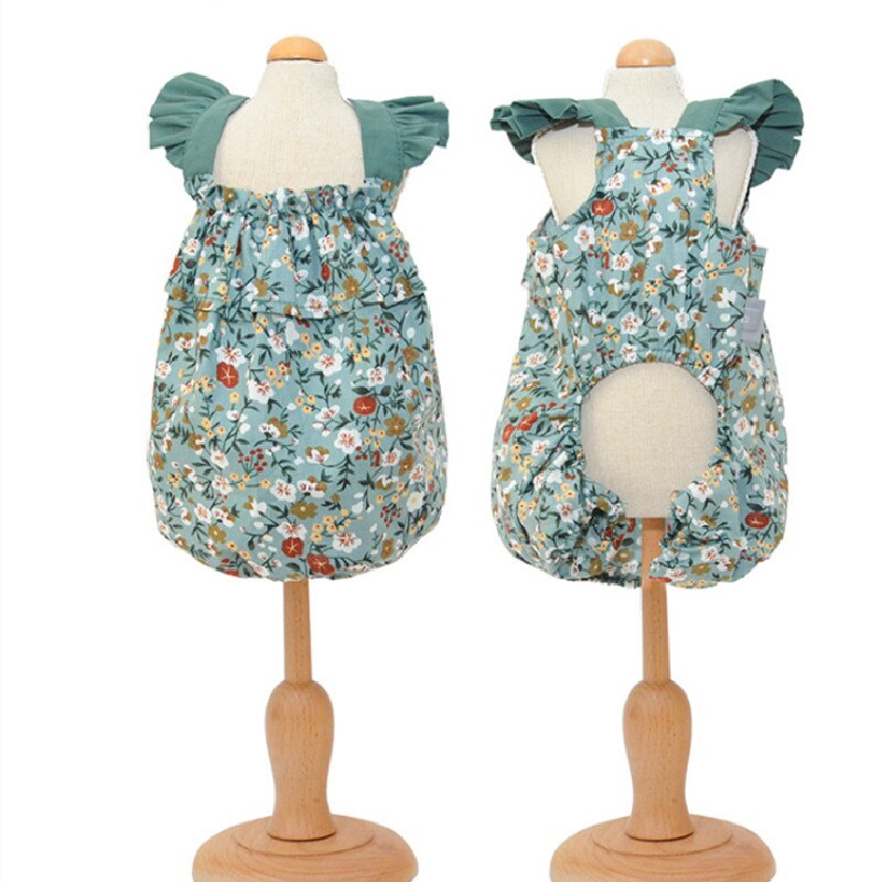 summer pet dog overalls small dogs clothing puppy hanbok puppy south korea floral shirt overalls schnauzer maltese teddy outfit
