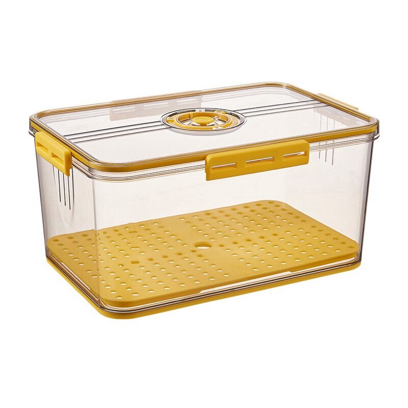 Refrigerator Storage Box PET Thickened Timekeeping Freeze Storage Box Kitchen Storage Containers: Deep Blue