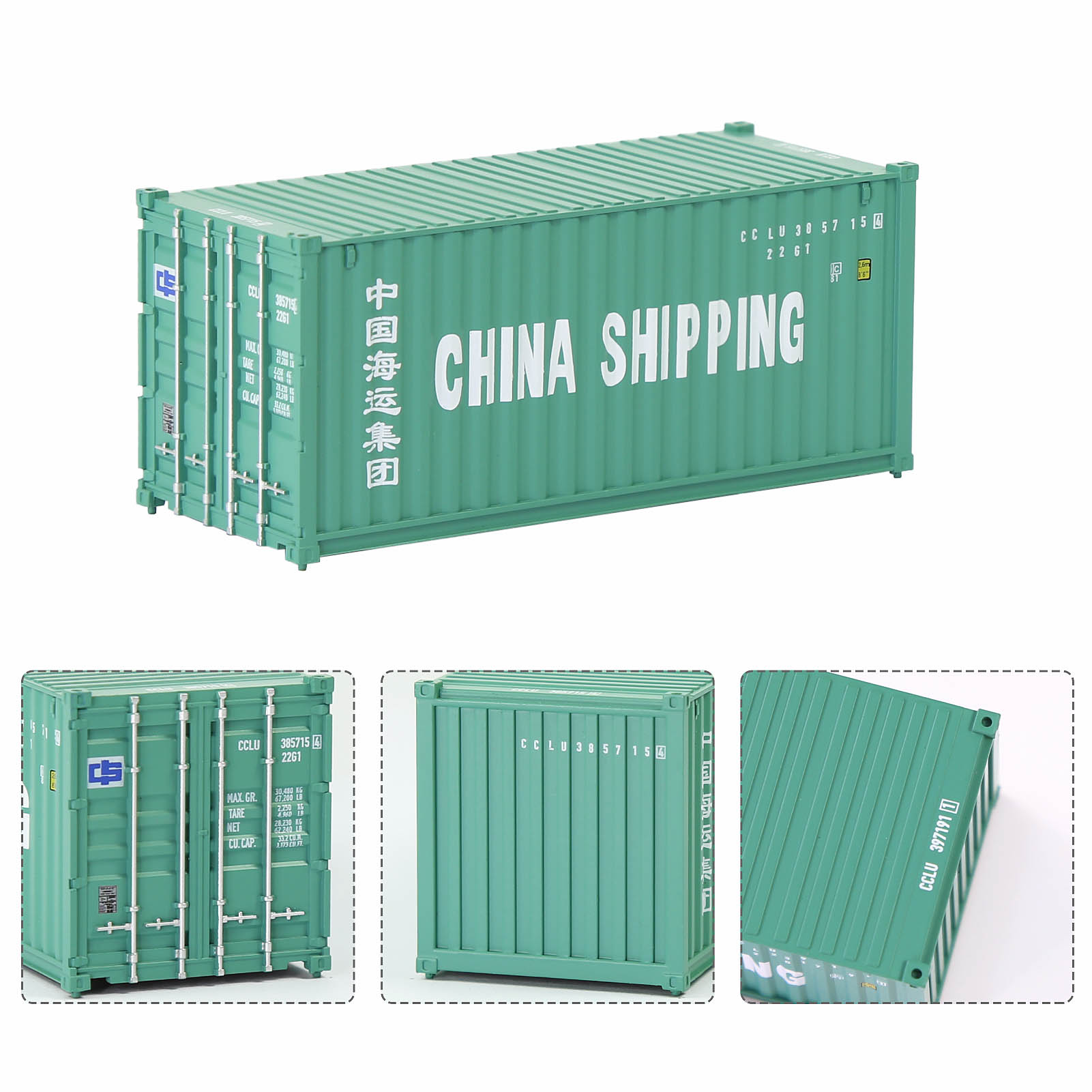 1pc ho Skala 20ft Container Modell Eisenbahn Zubehör 1:87 20 Fuß Container C8726: China Versand