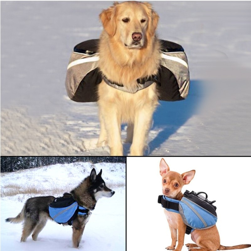 Hund Sattel Rucksack Reflektierende Tasche Sicherheit bei Nacht Mittel groß groß Hund Pack Tasche draussen Wandern Camping Ausbildung Haustier Träger TC
