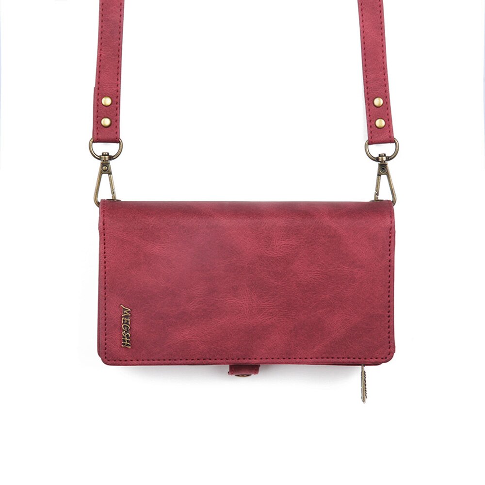 Brieftasche Schulter Tasche Handy Fall Für iPhone 6 6S Plus: iPhone 6S Plus / Rot