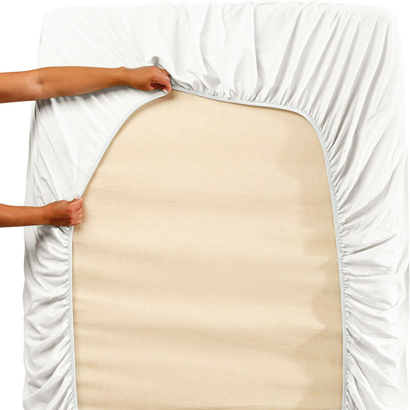 Waterproof Mattress Protector Fitted Sheet Home Bed Cover Queen Size/King Waterproof Solid Color Urine-Proof Mattress Cover