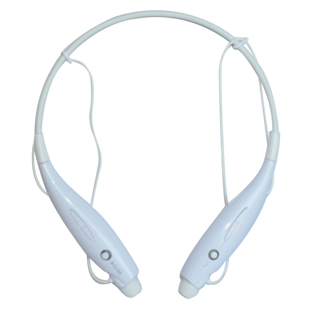 Hbs730 casque sans fil monté sur le cou sport en cours d'exécution stéréo musique appel écouteurs Mini casque sans fil casque écouteurs: WHITE