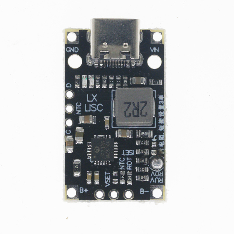 Usb 2s 3s bms 15w 8.4v 12.6v 1.5a módulo de impulso de carregamento de bateria de lítio com suporte balanceado carga rápida com indicador tipo-c