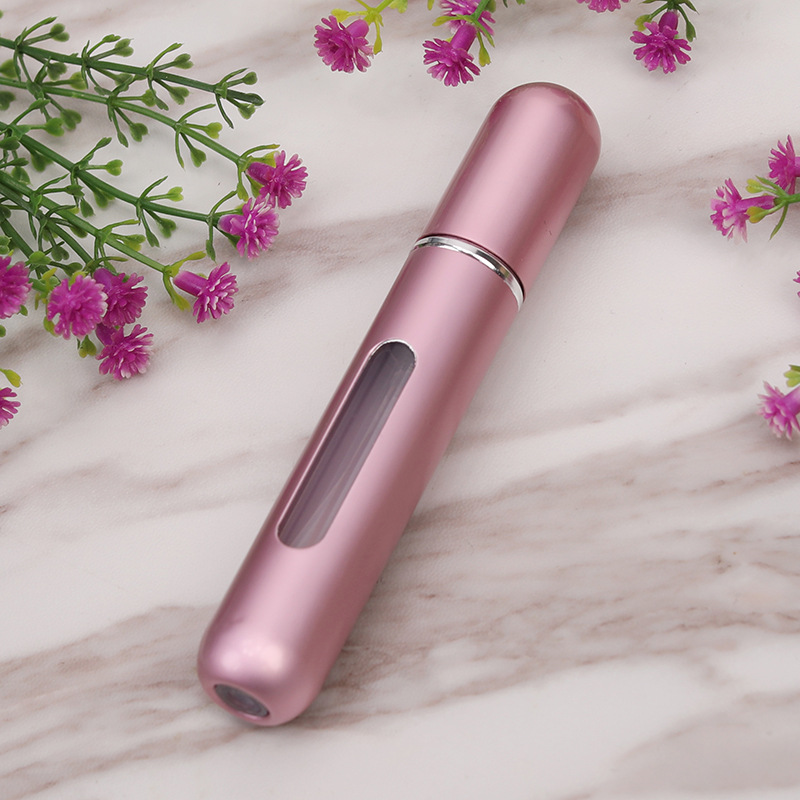 8/10 ml Mini Tragbare Nachfüllbare Parfüm Flasche Zerstäuber Pumpe Aluminium sprühen Flasche Kosmetische Behälter Reise machen-hoch-Werkzeug: Burgunderrot