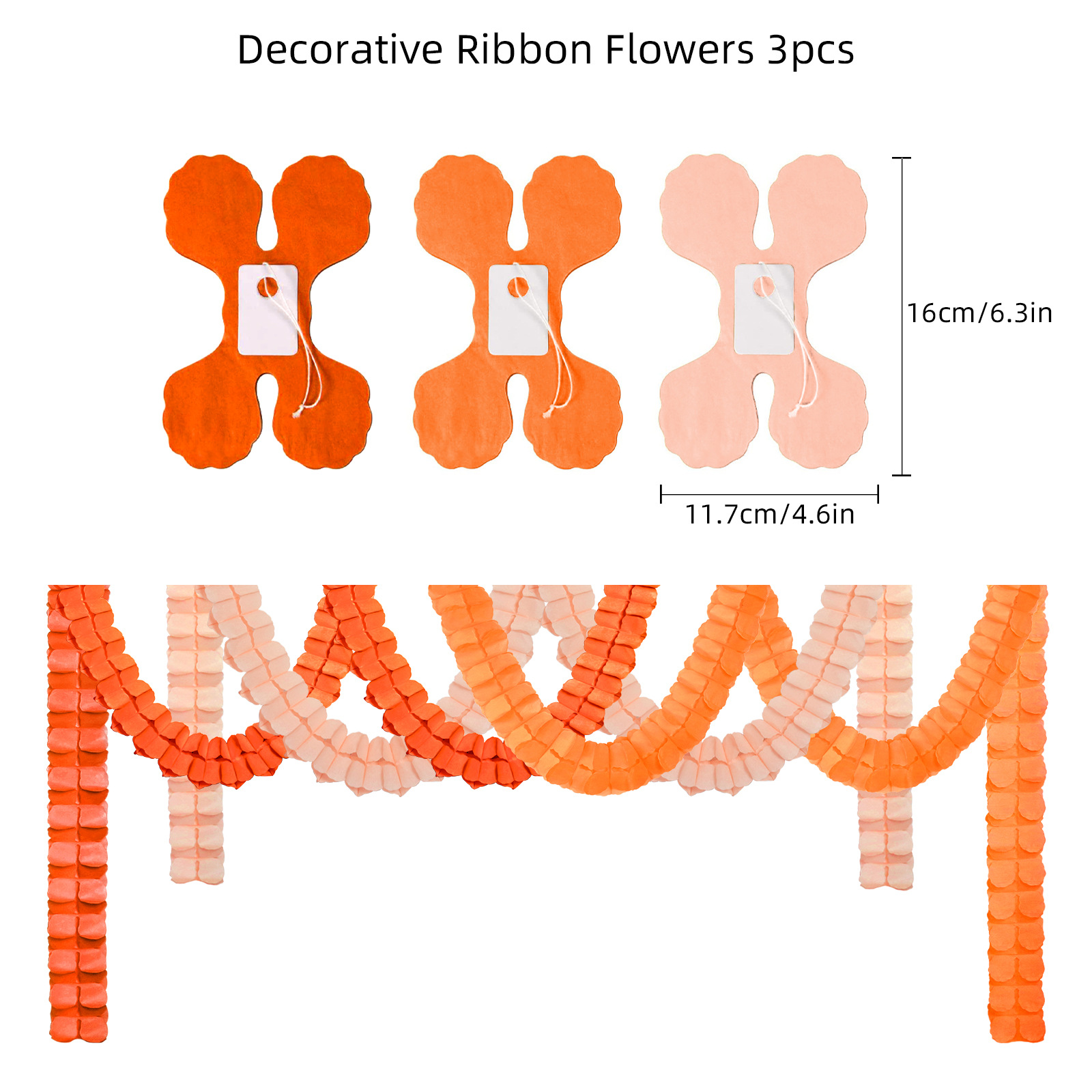 Orange Happy Birthday Banner Decorations Boho Happy Fall Birthday Party Paper Garland Pompom Flower Fan Tassel Streamer Supplies: light green