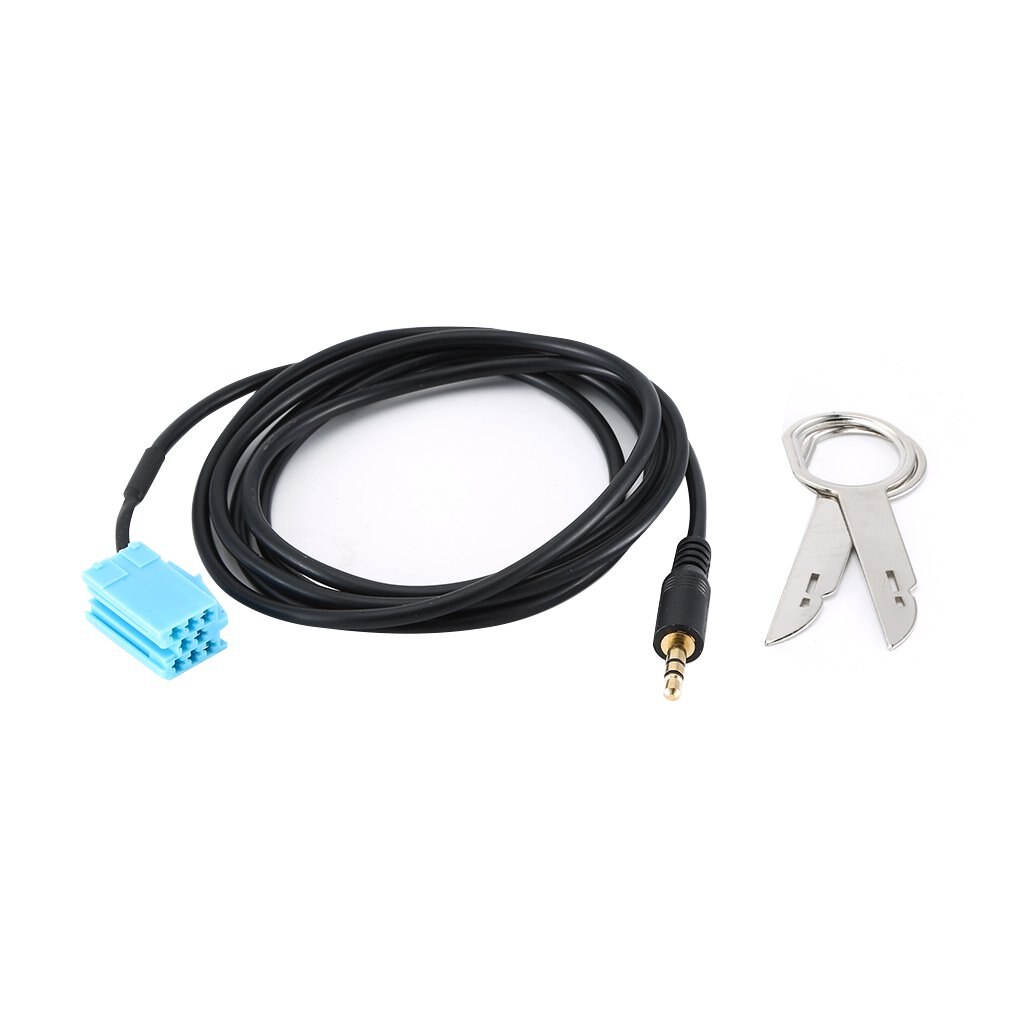 Bilstereo mini iso 8 pin aux kabel adapter med radio fjerningsverktøy til blaupunkt radio 2000