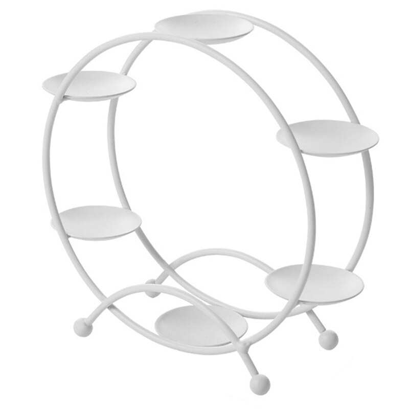 Dessert Table Decor Cold Food Tea Rest Table Set Tray Display Rack Wrought Iron Afternoon Tea Snack Rack Cake Rack: white
