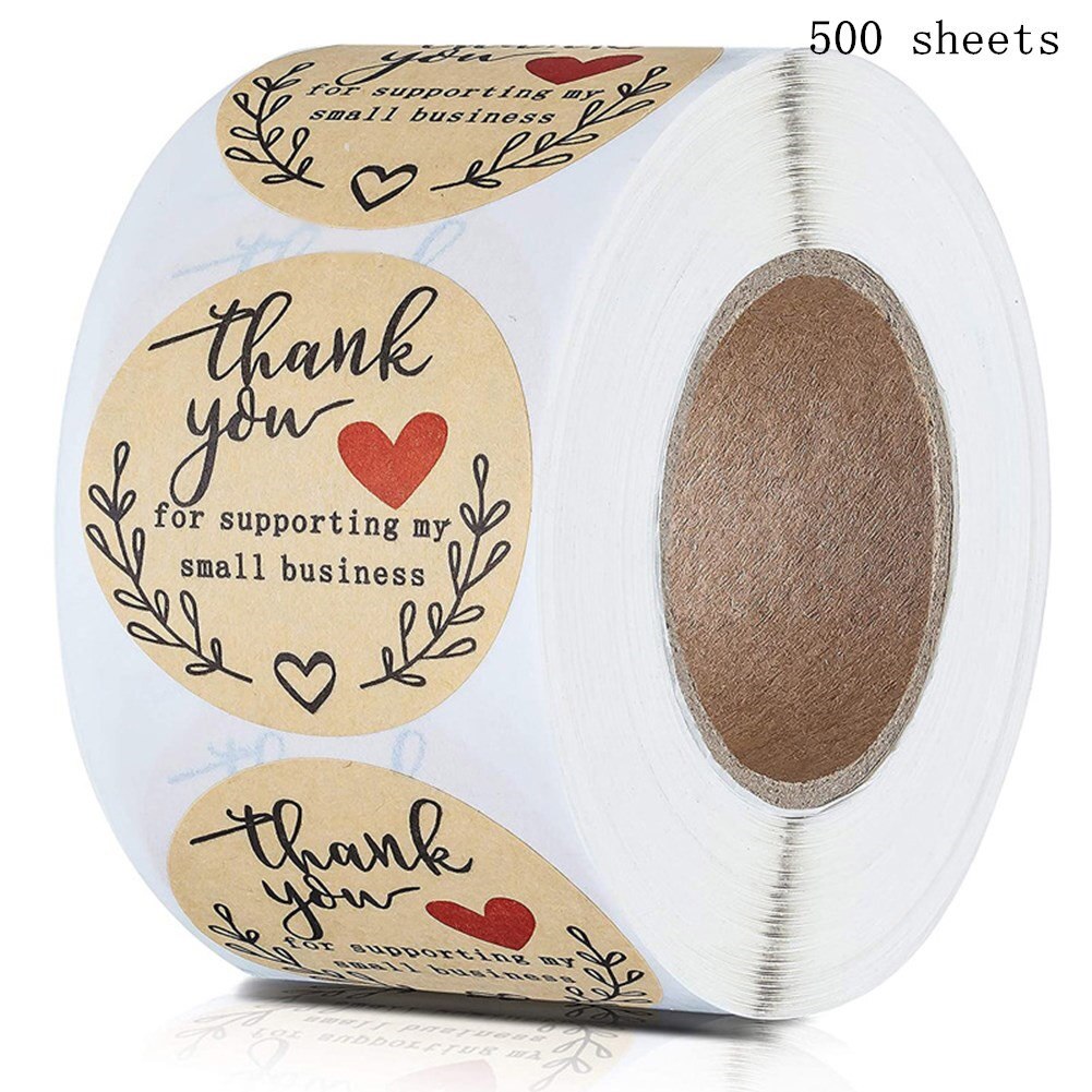 Bedankstickers brief bedrukt zakelijke verpakking zakken bruiloft feest envelop stickers decoratie 500 stuks/rol: A 1.5 inch 500 stuks