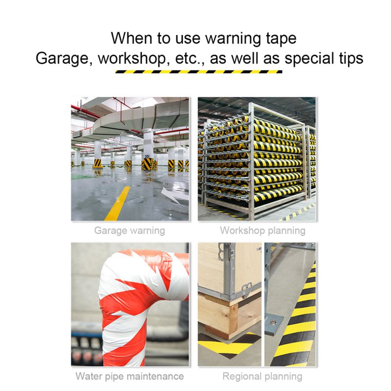 33M Warning Tape Waterproof Anti Slip Scratch Sticker Caution Adhesive Safety Tape