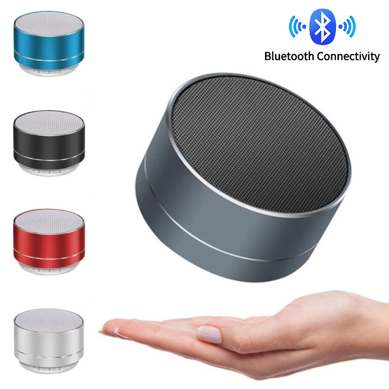 Altavoz de Metal A10 con Bluetooth, inalámbrico, portátil, Audio para coche, deslumbrante grieta, luces LED, Subwoofer, compatible con tarjeta TF, carga USB para PC