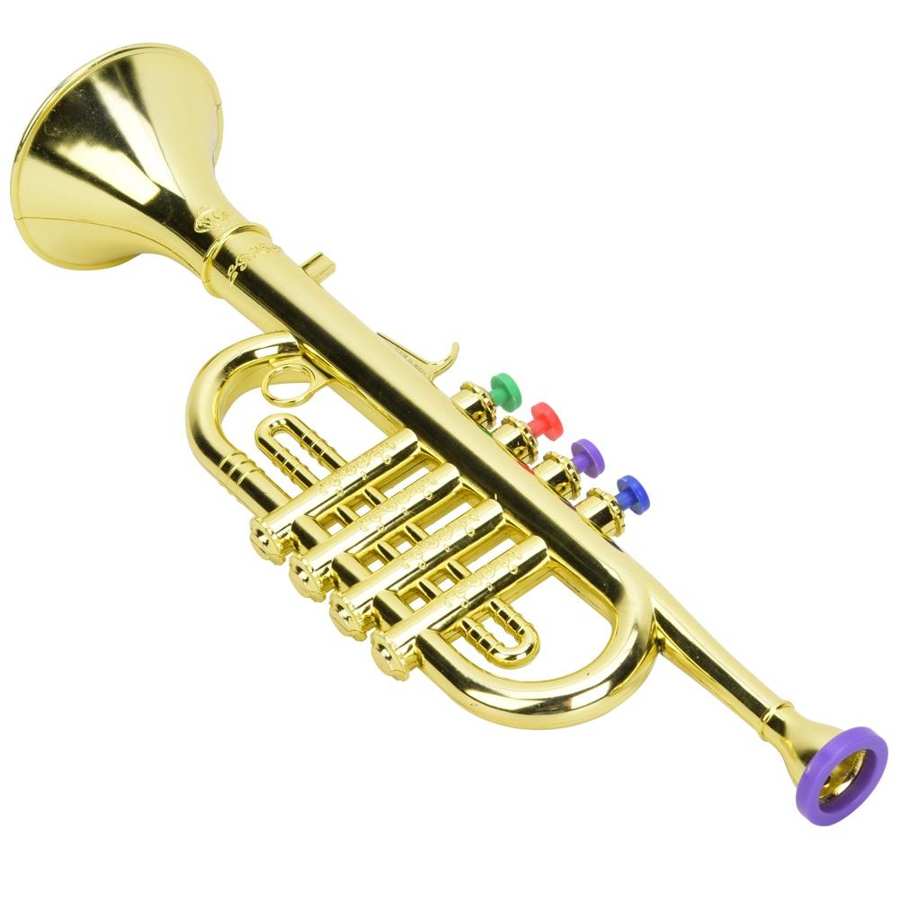 Children Trumpet Golden Coated Children Preschool Music Toy Wind Instrument Trumpet Children Toys Musical Instrument