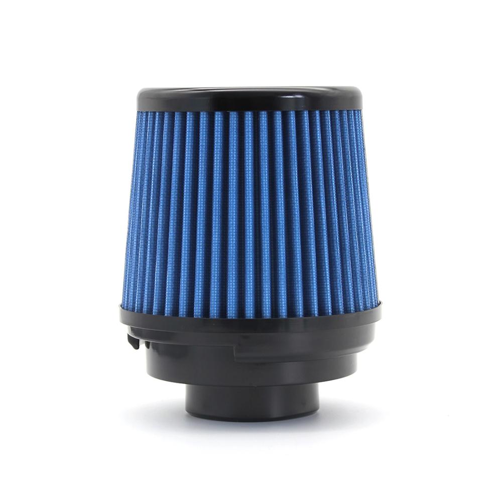R-ep racerbil luftindsugningsfilter 3 tommer universelt højt flow genanvendelige filtre til ydeevne kold luftindtag 76mm vaskbar: Blå