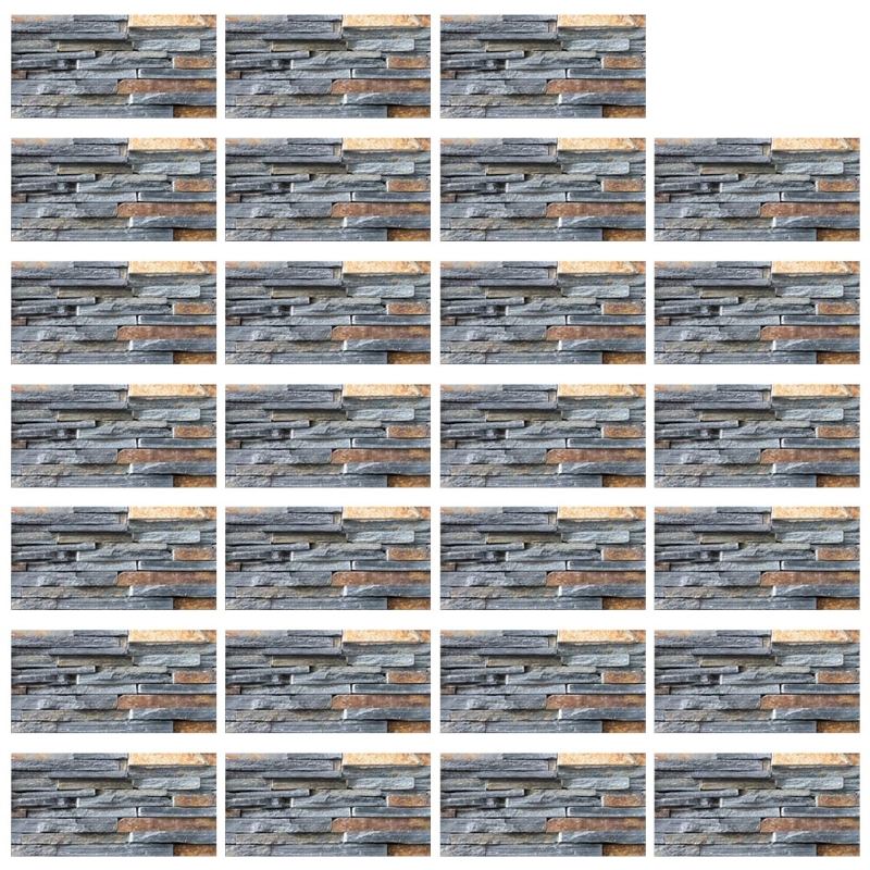 27pcs Imitation Marble Brick Tile Stickers DIY Self Adhesive Kitchen Floor Wall Sticker Bathroom Home Decoration 20x10cm