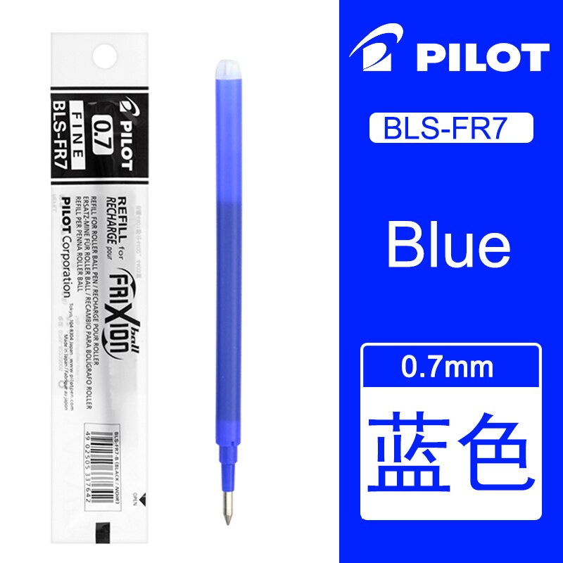 Pilot sletbare pen refills farvede sletbare gel penne refill kuglepen refills skole papirvarer kontorartikler 0.7 bls -fr7: Blå