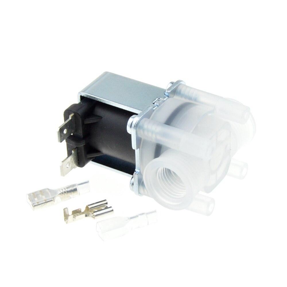 Électrovanne électrique en plastique 12V 24V 220V, filetage femelle 1/4 ", détection de fermeture normale, système d'osmose inverse