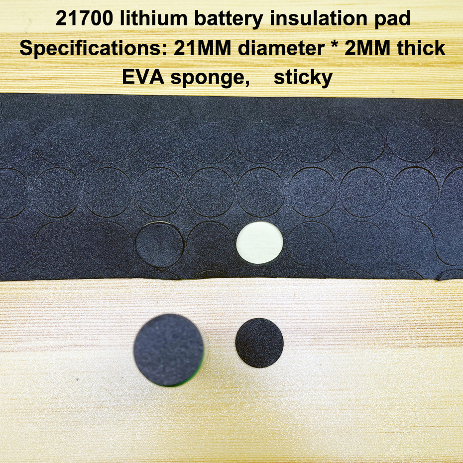 100pcs/lot 21700 lithium battery positive pole insulation pad, barley paper battery insulation surface pad, circular sticker: Red