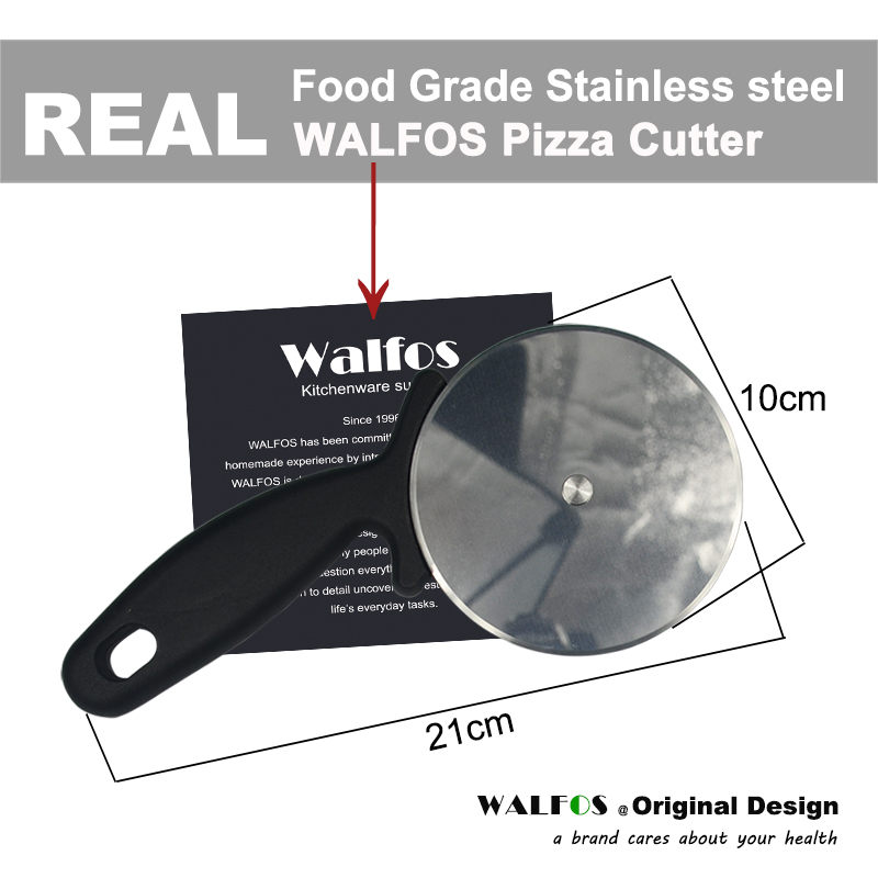 WALFOS food grade Pizzasnijder Ronde Vorm Pizza Wielen Snijders Cake Brood Ronde Mes Cutter Pizza Gereedschap