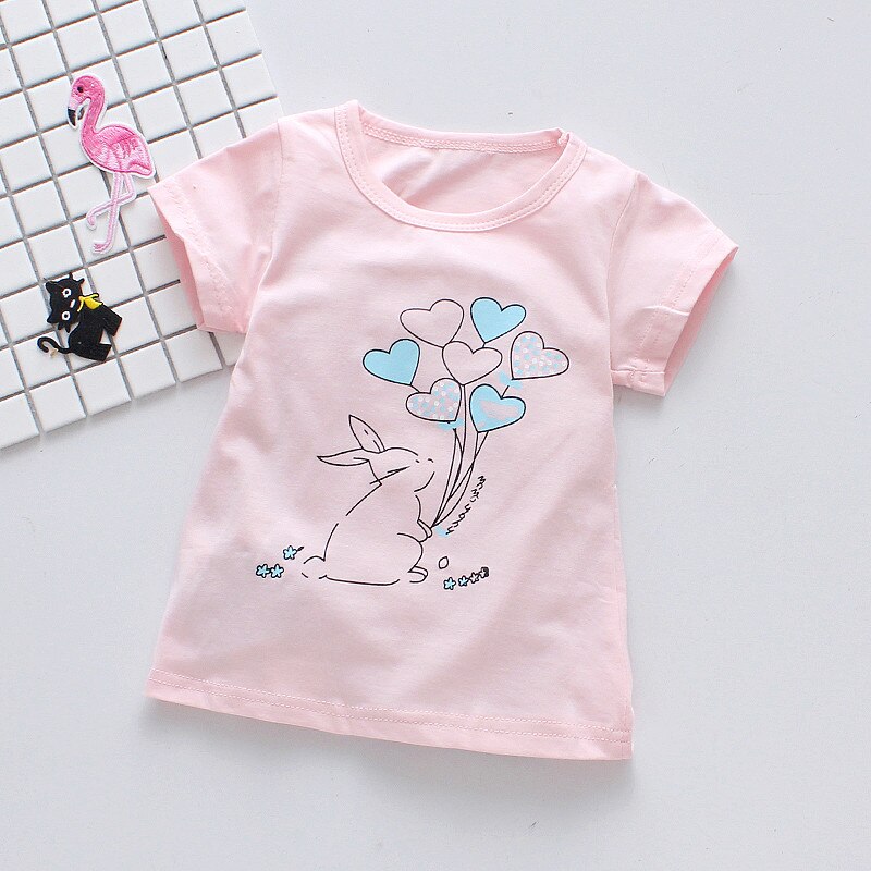 Fanfiluca Korte Mouwen Meisjes t-shirts Katoen Baby Meisje Kleding Kids Doeken Blouse Zomer Stijl T-shirt