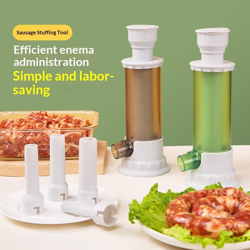 Manual Sausage Stuffing Machine Press-type Home Kitchen Meat Injector Sausage Maker Tool Small Scale Sausage Meat Tool