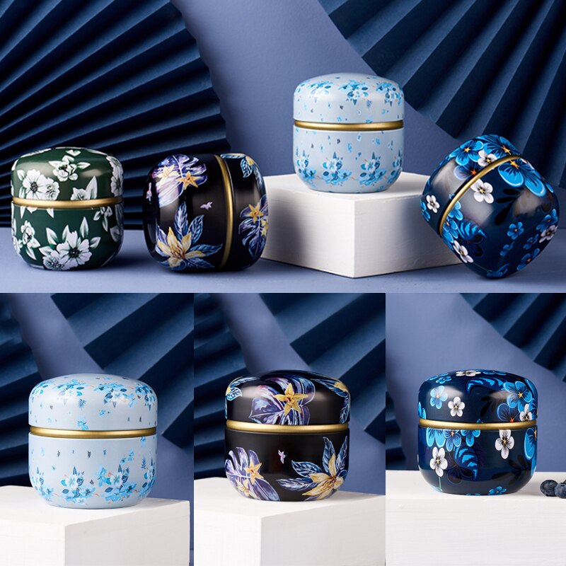 Japanese Style Kitchen Tea Box Jar Storage Holder Sweetmeats Candies Cans Teaware Tea Coffee Tin Containers Storage Box