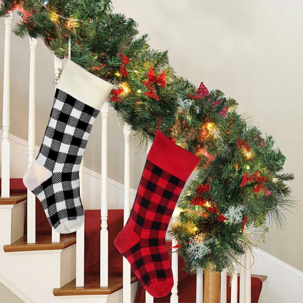 Plaid julestrømpe juletasker juleindretning til hjemmet julepynt natal noel navidad indretning år